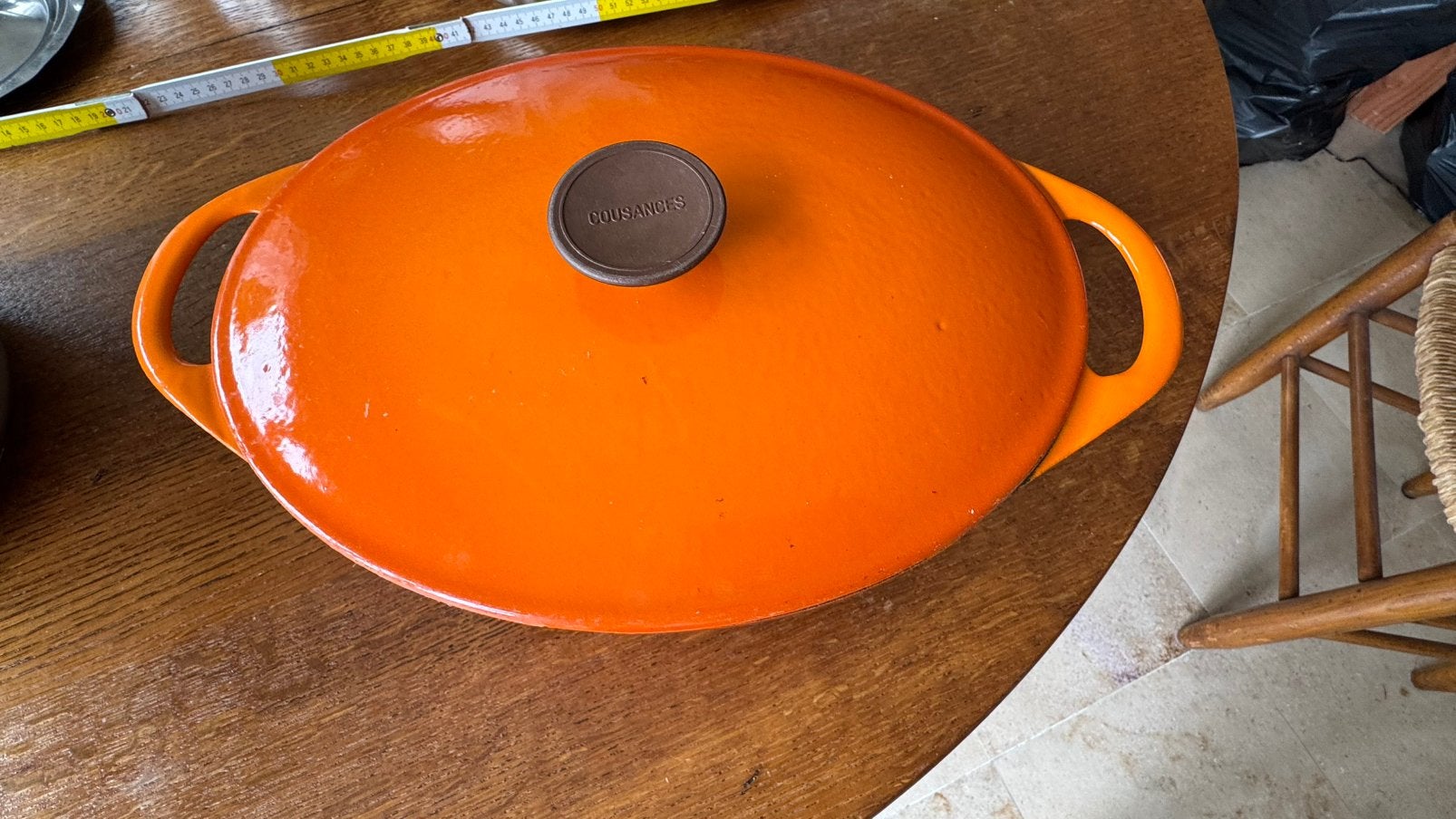 Cocotte ovale en fonte émaillée Cousances /Le Creuset France, Le Creuset, Comme neuf, Enlèvement, Émail