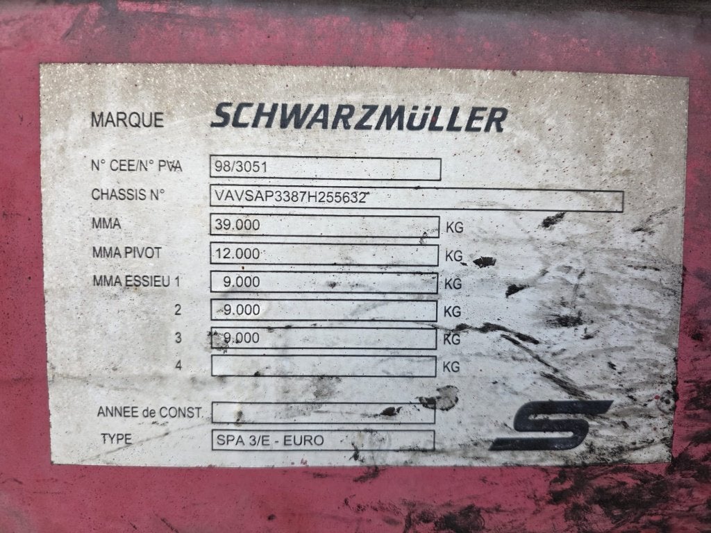 Schwarzmüller oplegger (Stock ID 55632) — 3