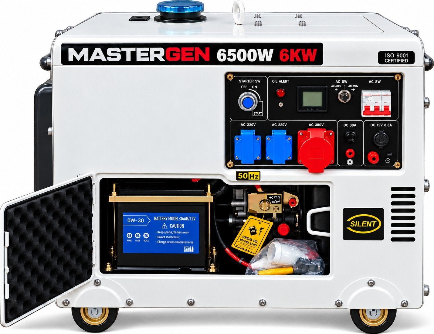 stroomgroep/generator Diesel 6500w 6,5KW nieuw gratis bezorg, Nieuw, Ophalen of Verzenden, 10 tot 30 kVA, Elektrisch startend