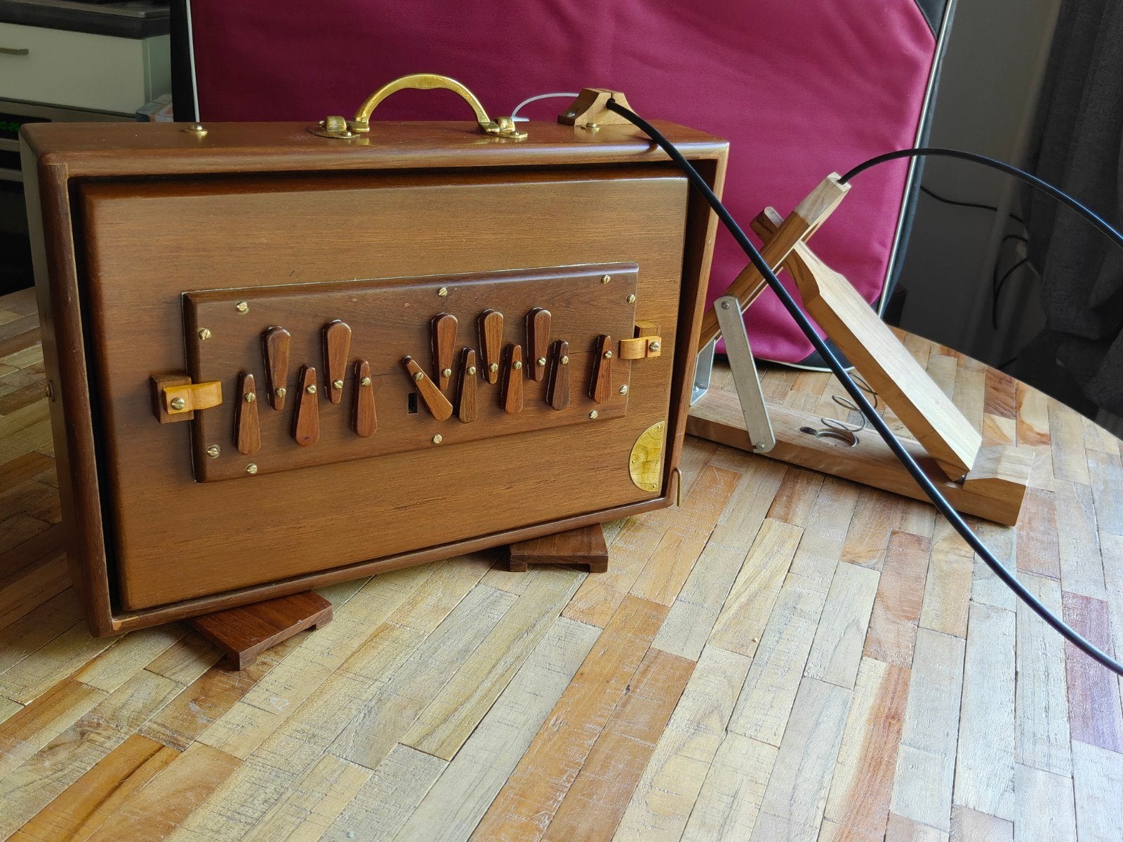 Nieuwe Handgemaakte Shrutibox met Voetpedaal, Enlèvement ou Envoi, Guitare