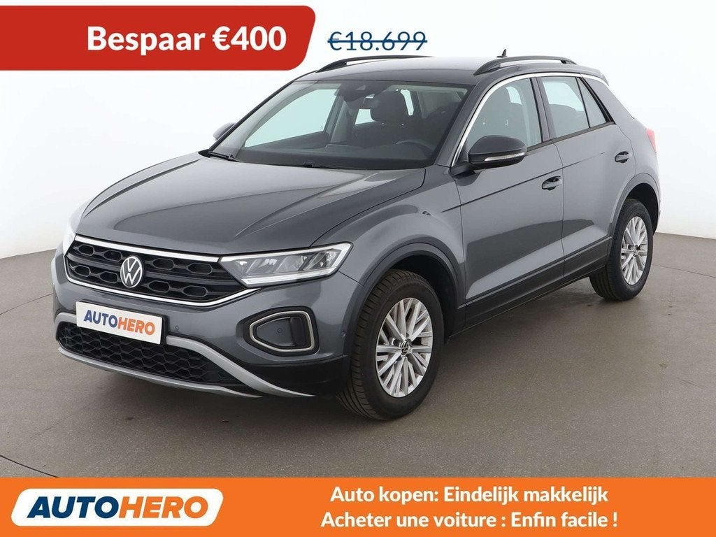 Volkswagen T-Roc 1.0 TSI Life (année de construction 2022), Autos, Volkswagen, Argent ou Gris, Achat, Euro 6, Boîte manuelle