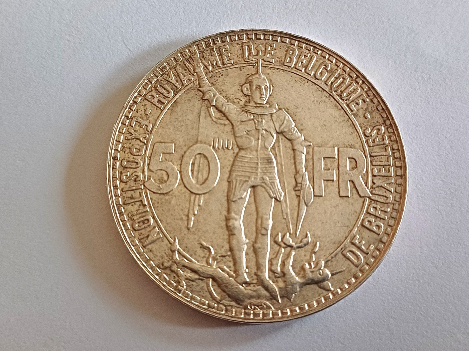BELGIQUE 50 FRANCS 1935 ( A) LÉOPOLD III ARGENT, Timbres & Monnaies, Enlèvement ou Envoi, Monnaie en vrac, Argent, Argent