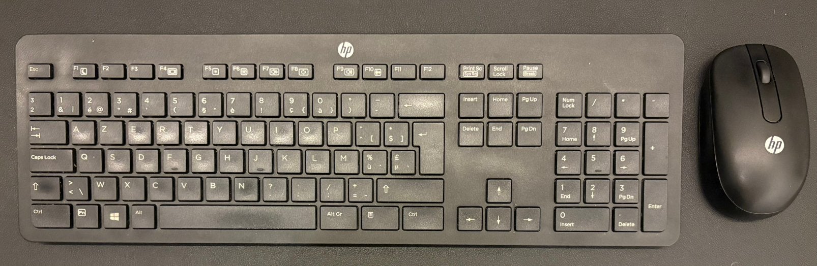 HP Draadloos azerty Toestsenbord en muis, Computers en Software, Toetsenborden, Gebruikt, Toetsenbord en muis-set, Azerty, Ophalen of Verzenden