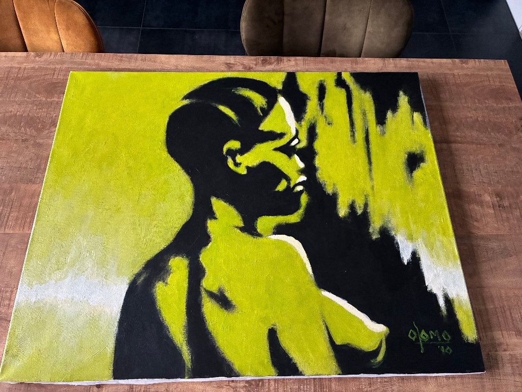 Kunstwerk: The Ceremony, Antiek en Kunst, Kunst | Schilderijen | Modern, Ophalen, Hout, Ophangklaar, Figuren