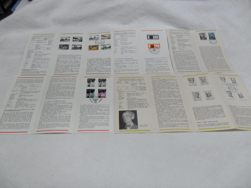 Voorverkoop 5 vellen postzegels uit 1970, Ophalen of Verzenden, Gestempeld, Europa