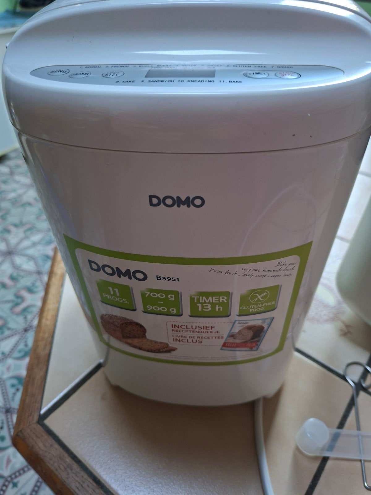 machine a pain, Elektronische apparatuur, Gebruikt, 800 tot 1200 gram deeg, Kijkvenster, Ophalen