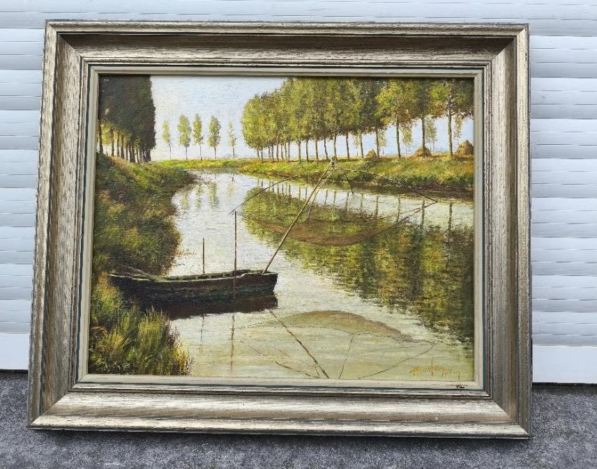 Huile sur panneau signe bracke luc, Antiek en Kunst, Ophalen of Verzenden, Paneel