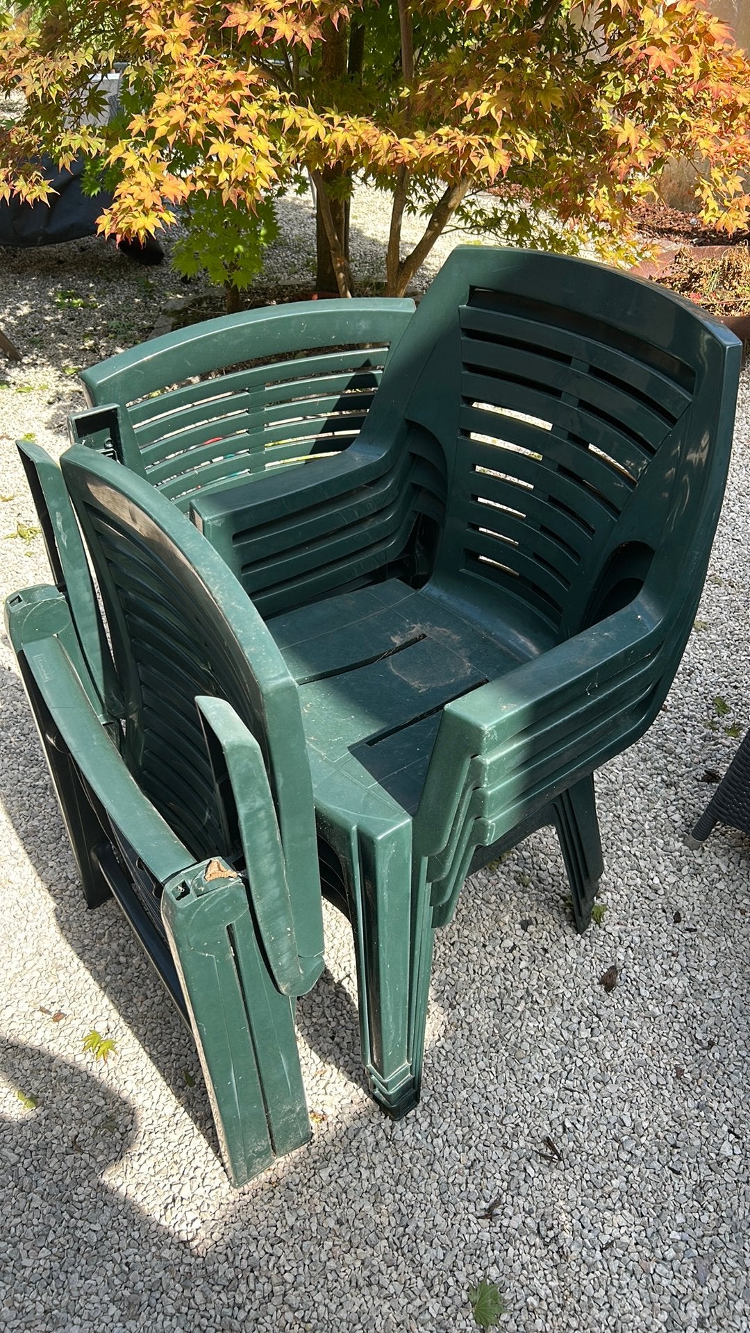 chaises en plastique, Enlèvement, Utilisé