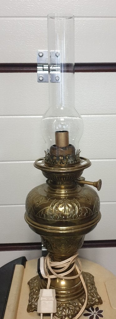 Quinquet lampe cuivre jaune (grand modèle), Antiquités & Art, Enlèvement