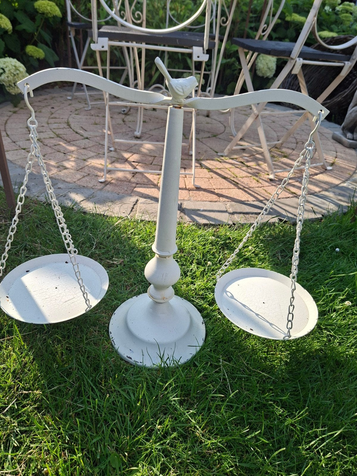 Brocante weegschaal in metaal, Ophalen