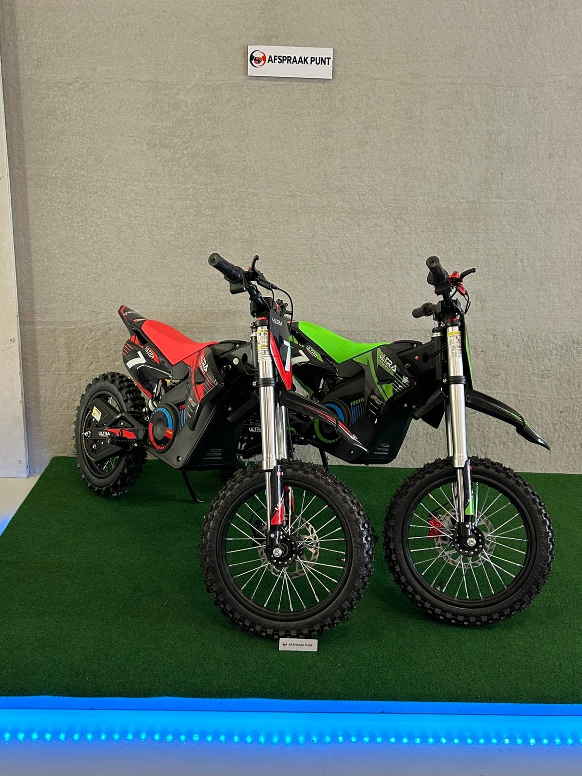 Nieuwe 1800 watt elektrische kinder crossmotor,groen of rood, Nieuw