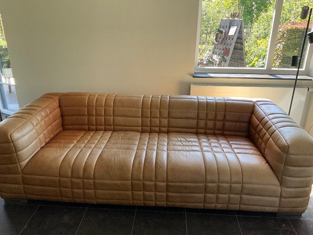 Lederen zetel, Ophalen, Gebruikt, 100 tot 125 cm, Leer