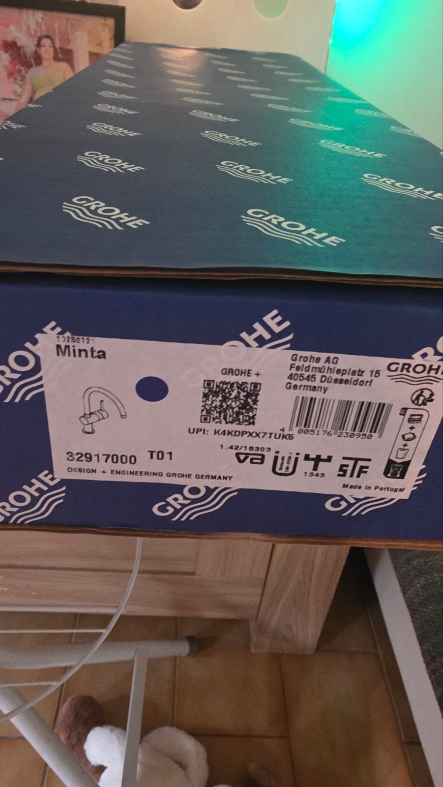 splinter nieuwe keuken kraan Grohe, Ophalen