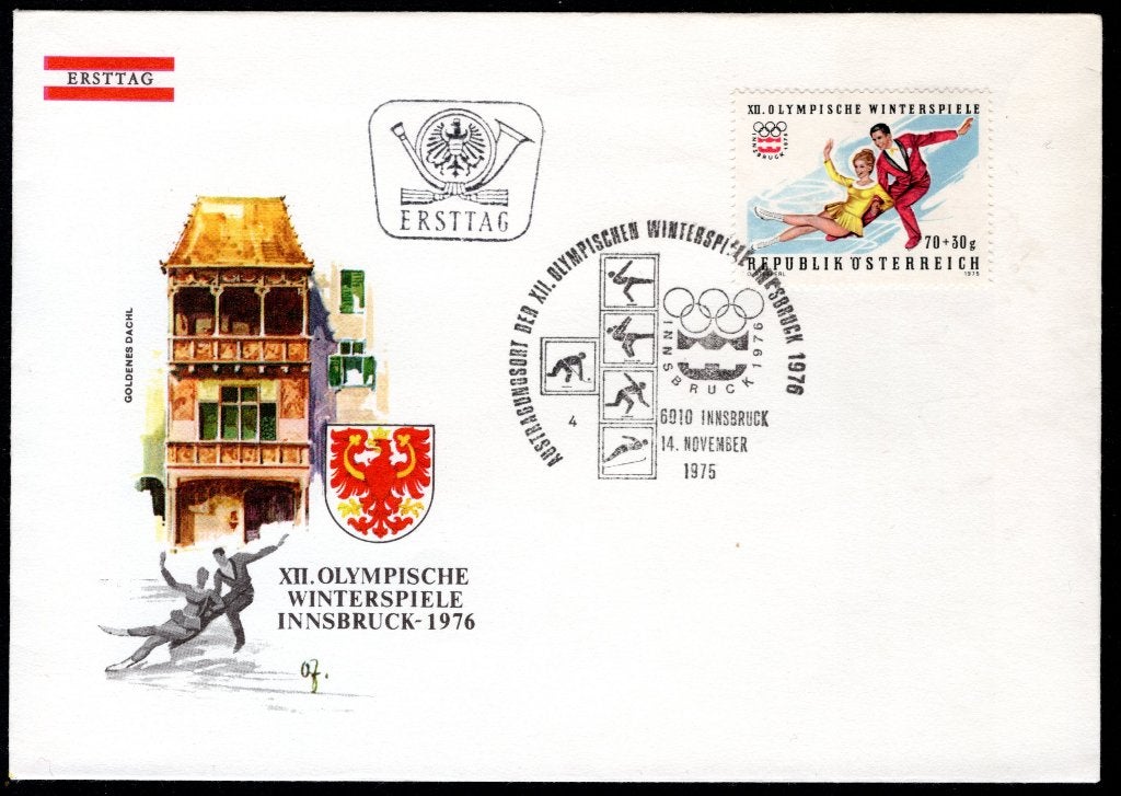 OOSTENRIJK Yt. 1328 FDC 1975, Postzegels en Munten, Postzegels | Europa | Oostenrijk, Verzenden, Gestempeld