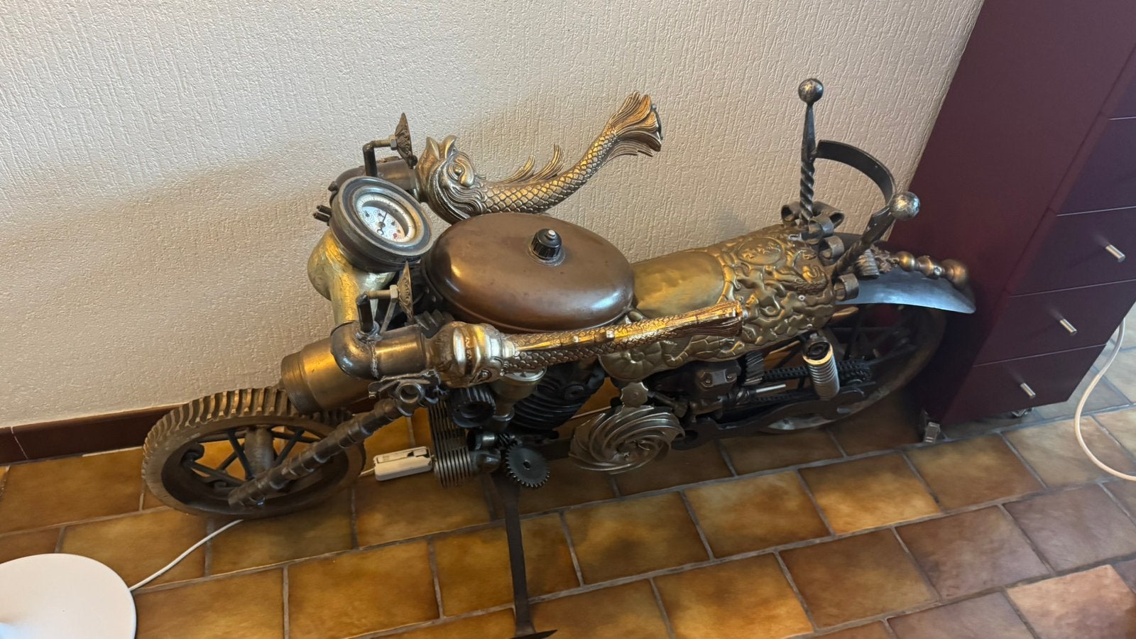 Kunstwerk motor Hubert Moeyaert, Ophalen, Overige onderwerpen, Handgemaakt, Beeld