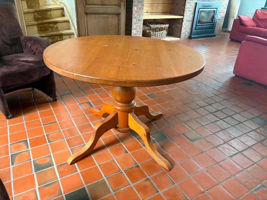 ronde tafel, Huis en Inrichting, Tafels | Eettafels, Ophalen, Gebruikt, Vier personen, Rond