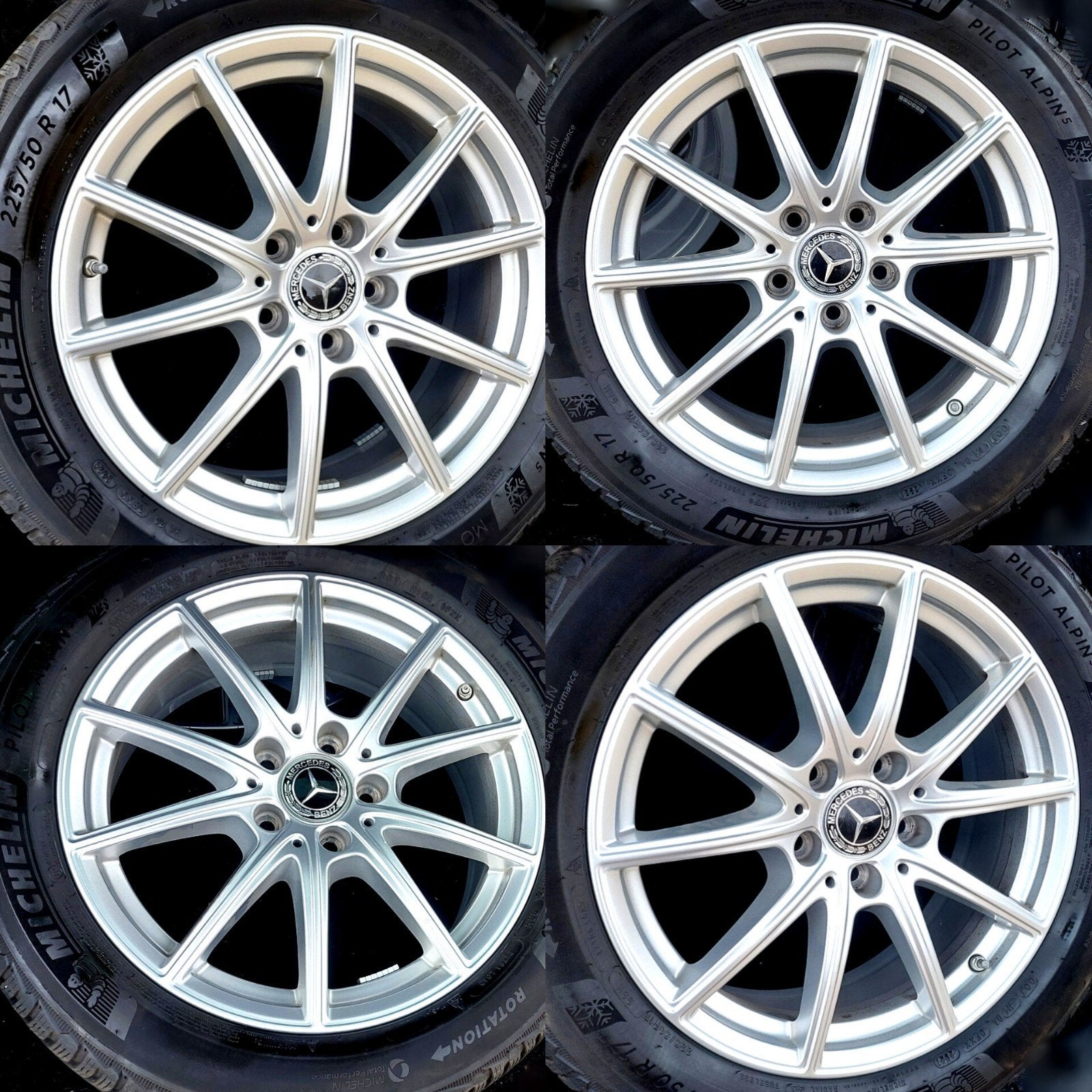 Original Mercedes C classe W206 jantes avec pneus hiver, Autos : Pièces & Accessoires, Pneus & Jantes, Enlèvement, Pneus hiver
