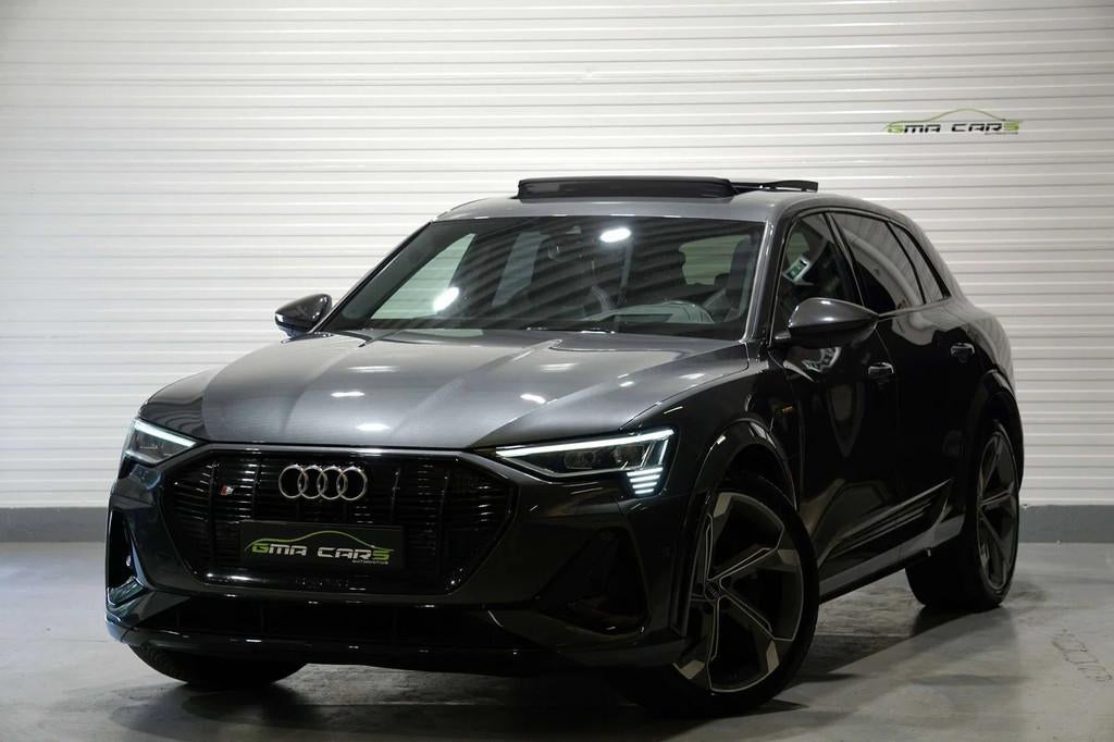 Audi e-tron E-Tron S 96 kWh Quattro S line-Navi-Airco-Leder-, Autos, Cuir, Argent ou Gris, Achat, Entreprise