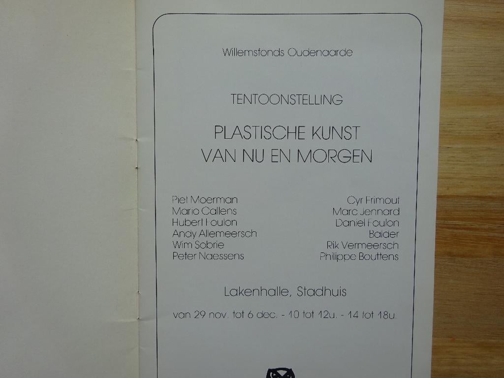 Expo Oudenaarde, 1980, Bouttens, Balder,  Frimout, Callens,, Enlèvement ou Envoi, Utilisé, Peinture et dessin