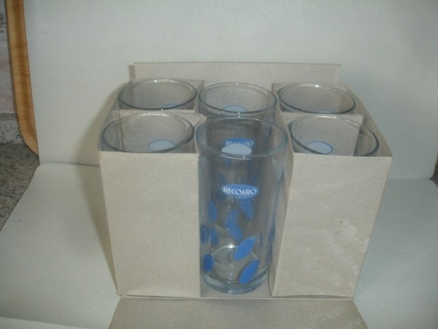 6 glazen Recoaro, frisdrankglas van 20cl voor € 3,00, Ophalen of Verzenden, Nieuw, Frisdrankglas
