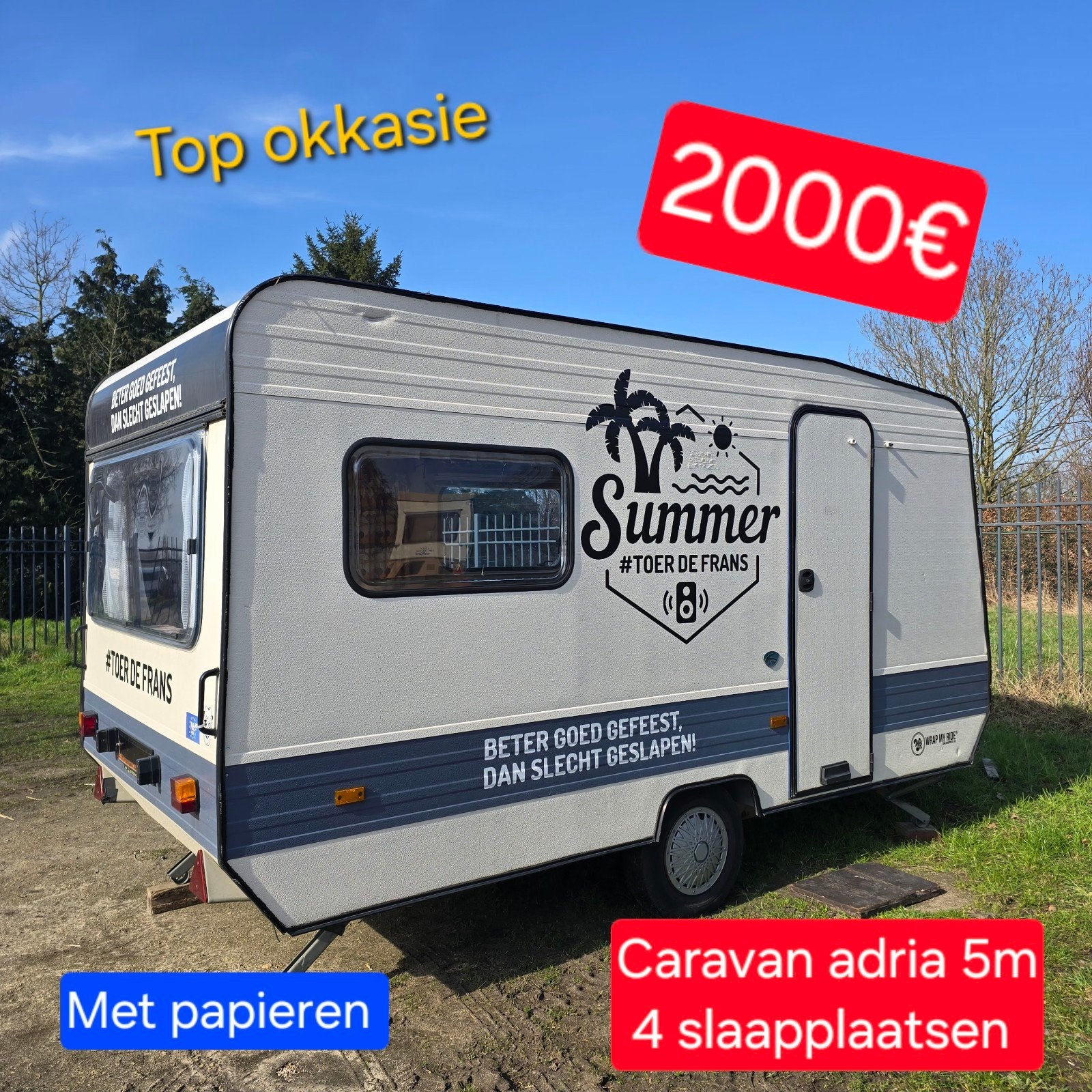 Chantier naval de 24 caravanes de 750 kg, food truck, carava, Caravanes & Camping, Entreprise
