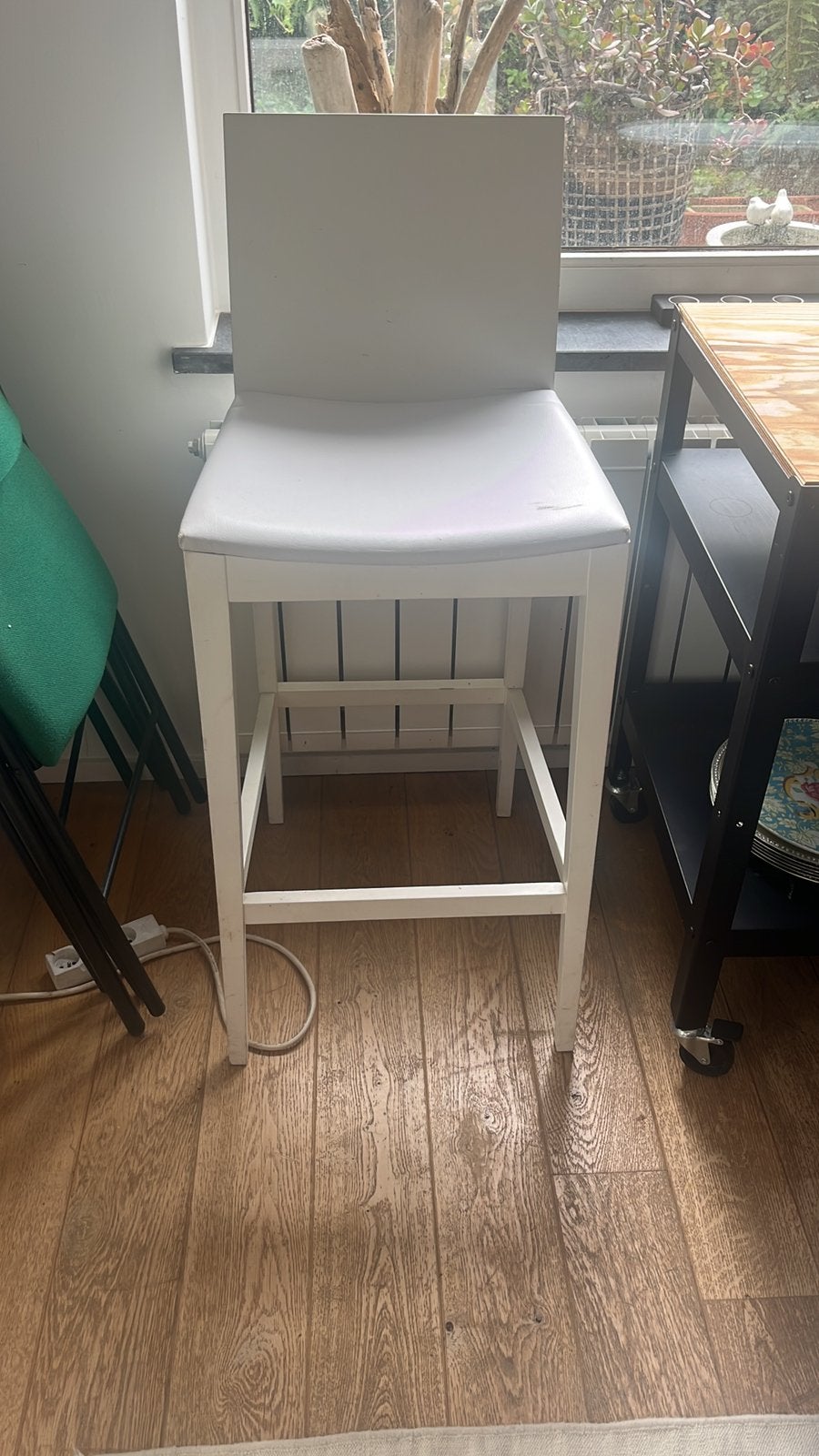 chaise vaute bois blanc, Maison & Meubles, Enlèvement, Comme neuf, Bois