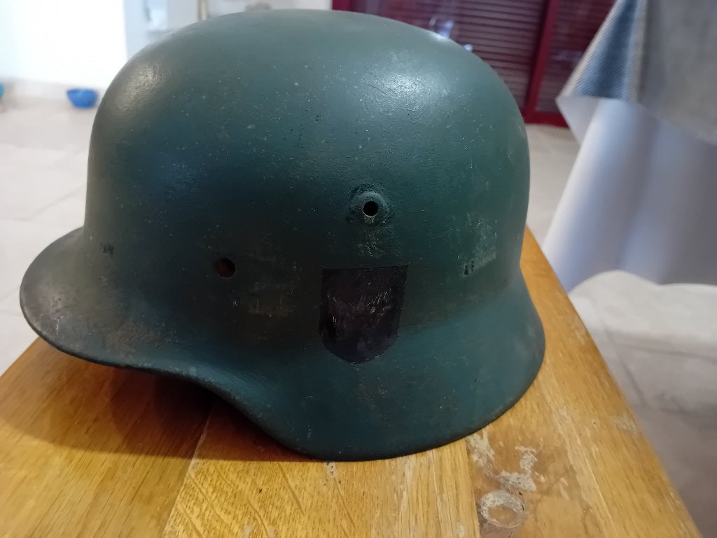 coque de casque allemand 2 guerre, Envoi, Armée de terre, Casque ou Béret
