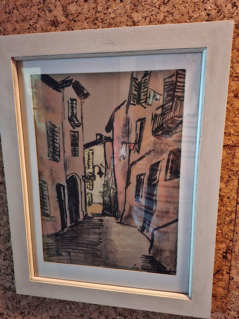 MENTON 1959 Lea Vanderstraeten, Ophalen, Overige stijlen, Overige technieken, Achter glas