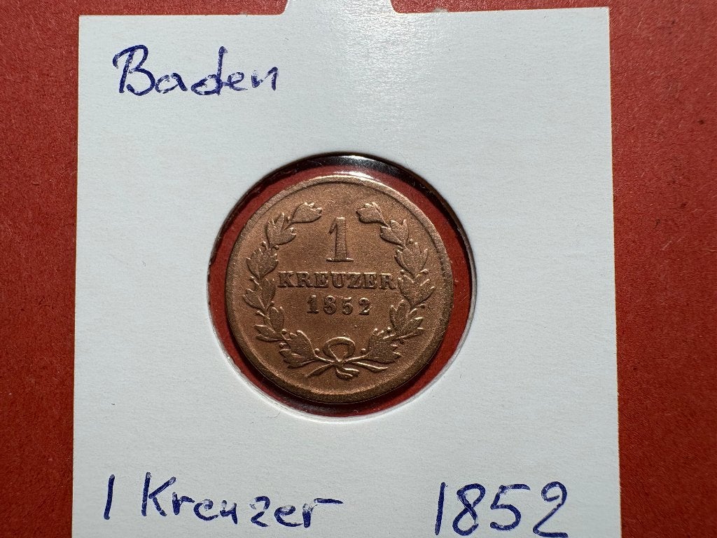 Allemagne Baden - 1 Kreuzer - 1852 (#364#), Enlèvement ou Envoi, Allemagne, Monnaie en vrac