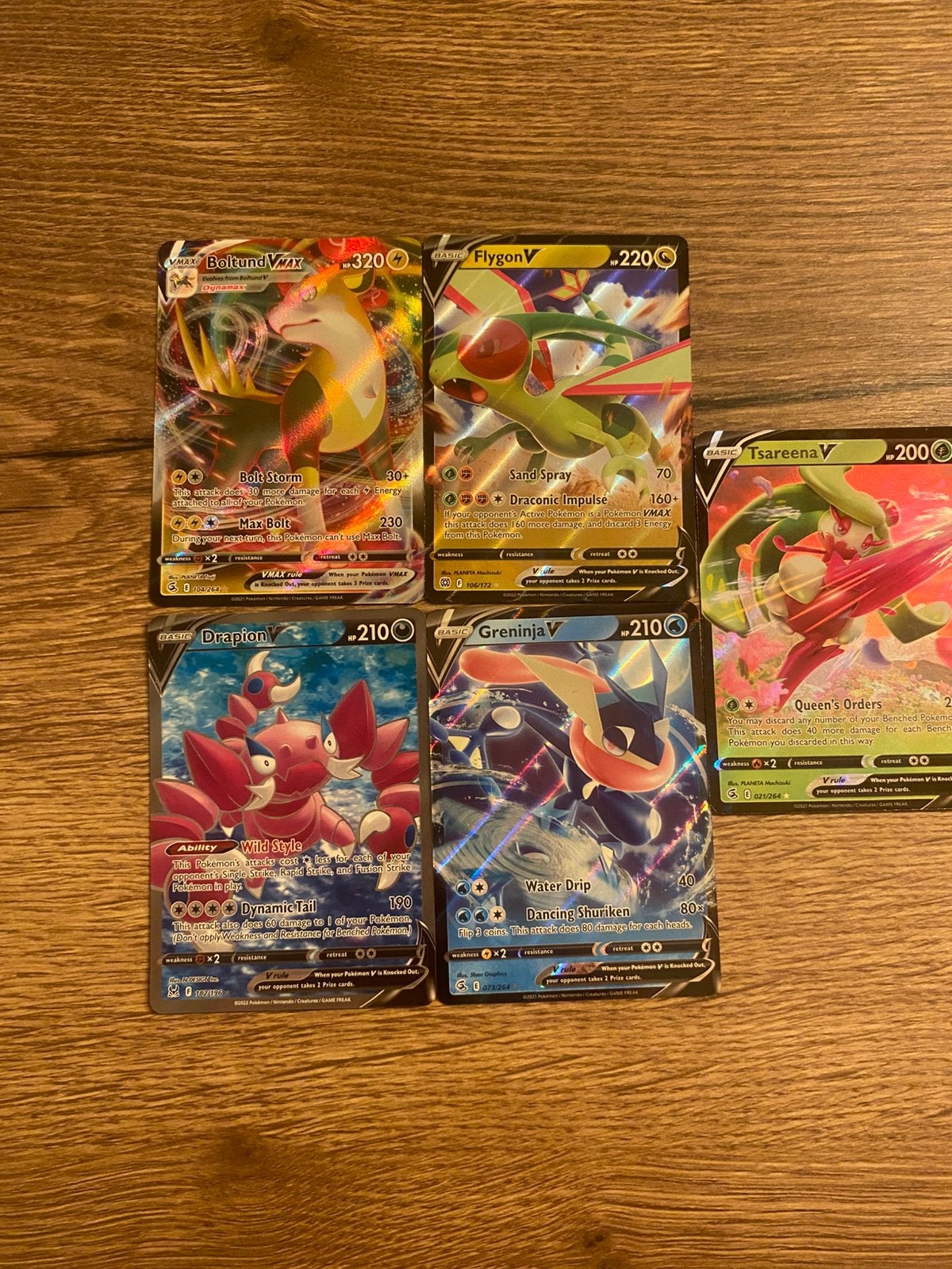 5 pokemonkaarten Vmax/V zie beschrijving, Ophalen of Verzenden, Nieuw