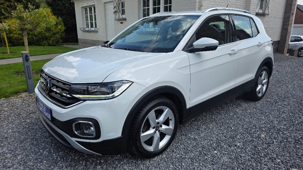 Volkswagen T-Cross, T-Cross, Leder en Stof, Wit, 5 zetels