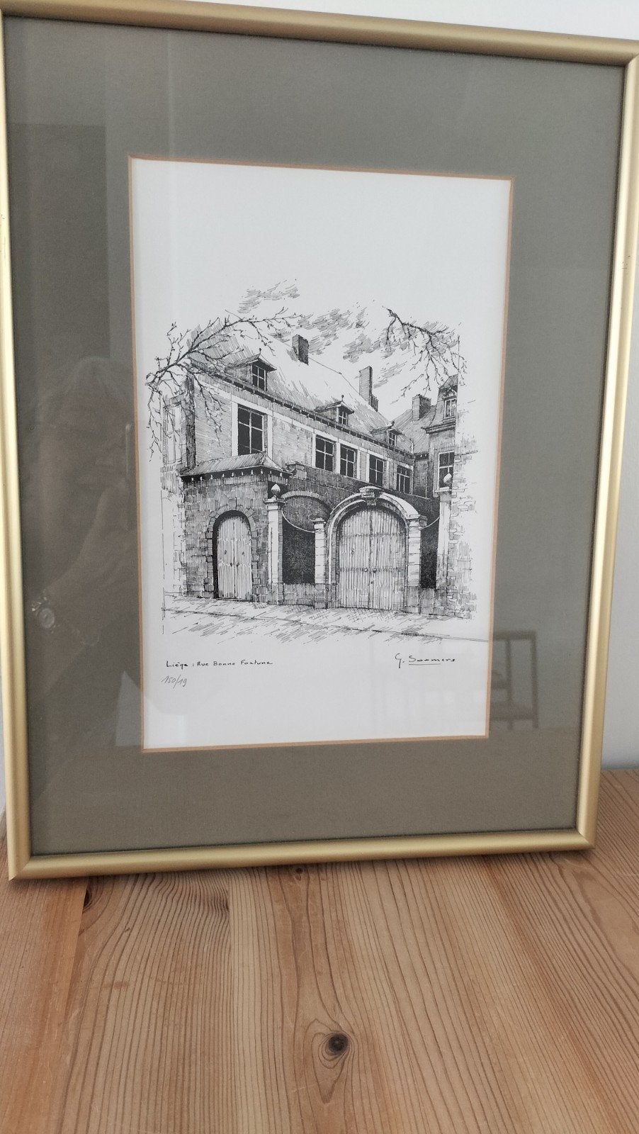 dessin Guy Sommers, Antiquités & Art, Enlèvement, Reproduction, Sous verre