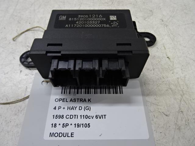 UNITE ELECTRONIQUE Opel Astra K (01-2015/12-2022) (39051216), Utilisé, Opel
