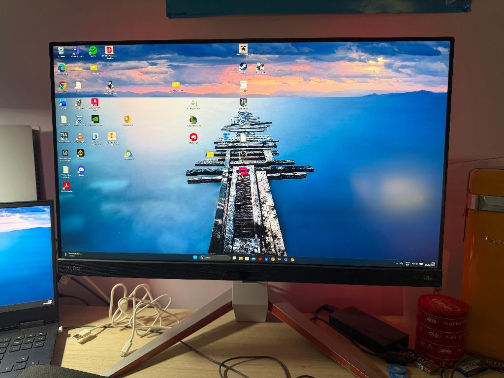 BenQ EX2710U 27" 4K 144Hz Gaming Monitor – Topstaat, Informatique & Logiciels, Moniteurs, Gaming, IPS, Enlèvement ou Envoi, 1 à 2 ms