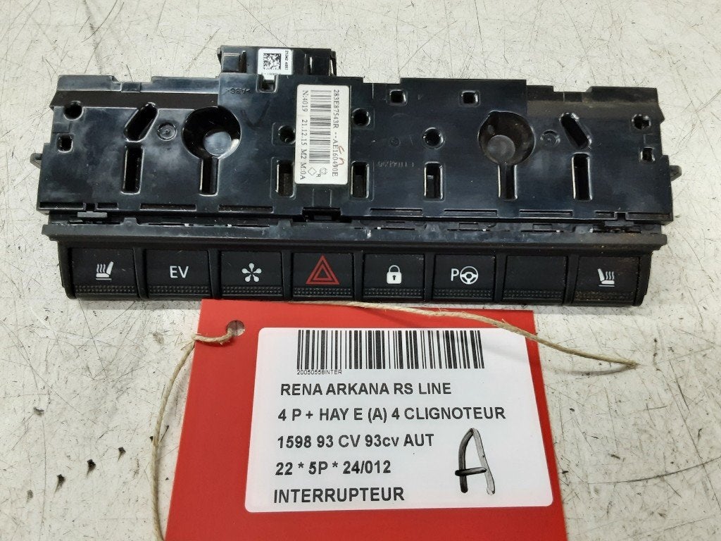 COMMUTATEUR Renault Arkana (RJLL) (01-2020/-) (283E87543R), Autos : Pièces & Accessoires, Renault, Mevr. I. Hauben, Utilisé, Rue de l'Espoir 34 34
4030  GRIVEGNÉE, BE