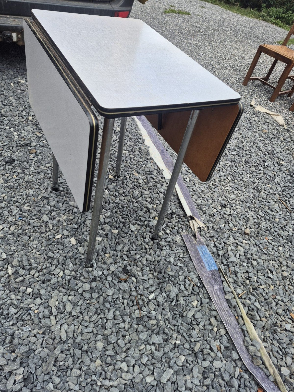 vintage formica witte klaptafel, Ophalen