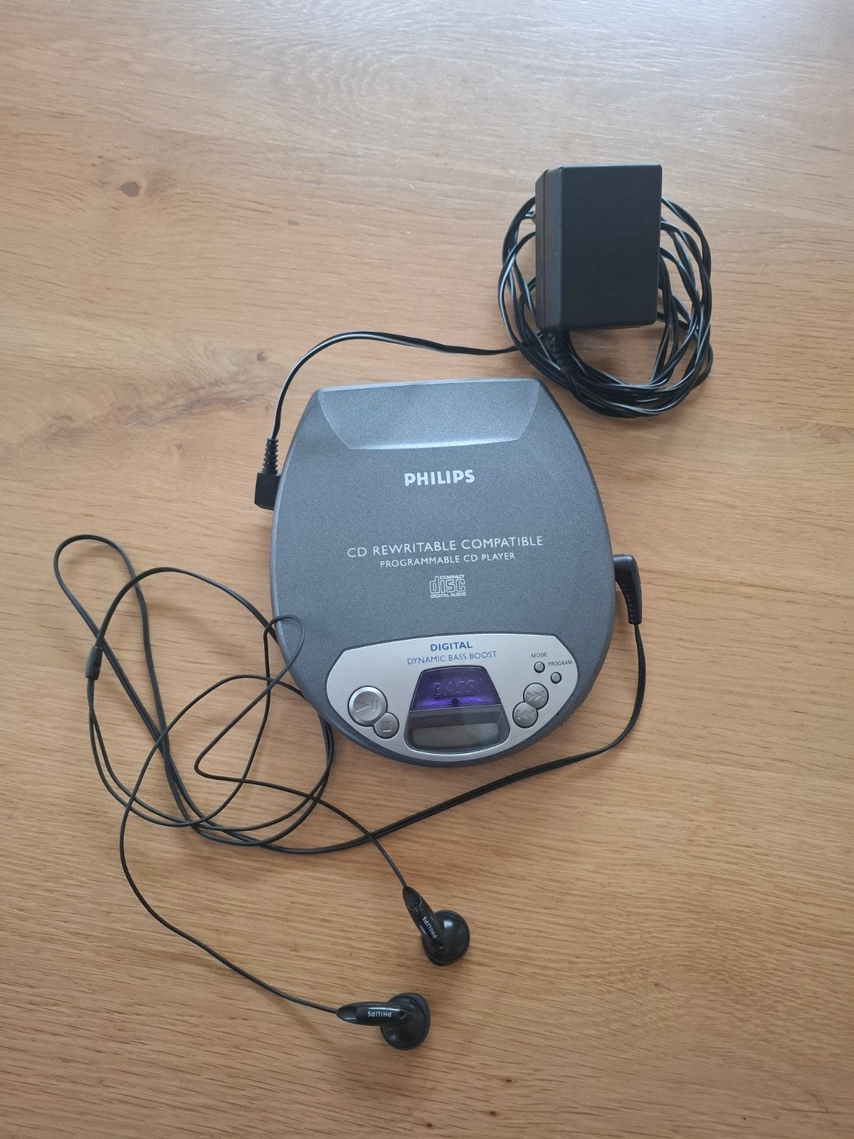 Draagbare CD speler PHILIPS - grijs, Ophalen, Gebruikt, Philips, Draagbaar