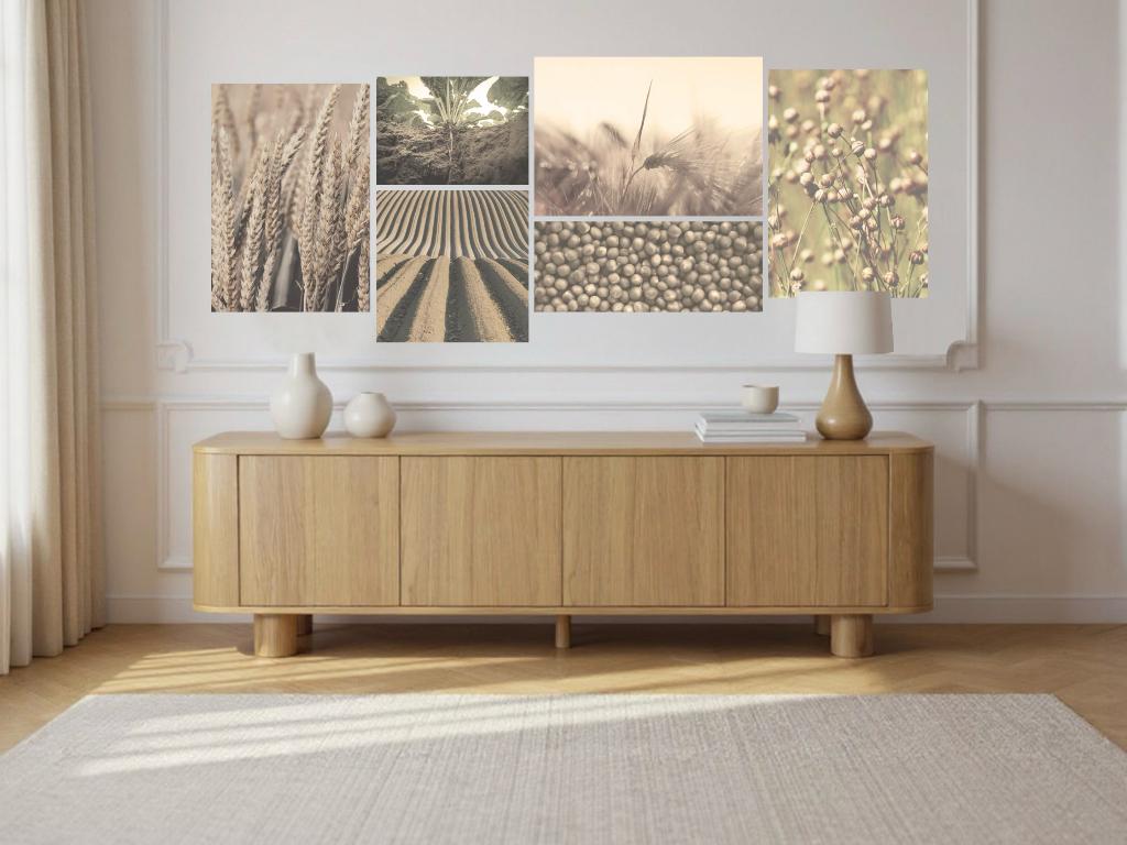 Lot de 6 photos sur toile - thème agricole, nature, 1980 à nos jours, Photo, Comme neuf, Enlèvement