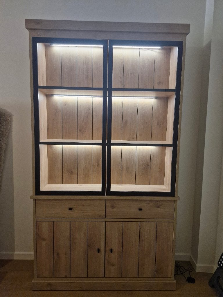 Vitrinekast, dressoir en televisiemeubel, Ophalen, Met plank(en), 200 cm of meer, Nieuw
