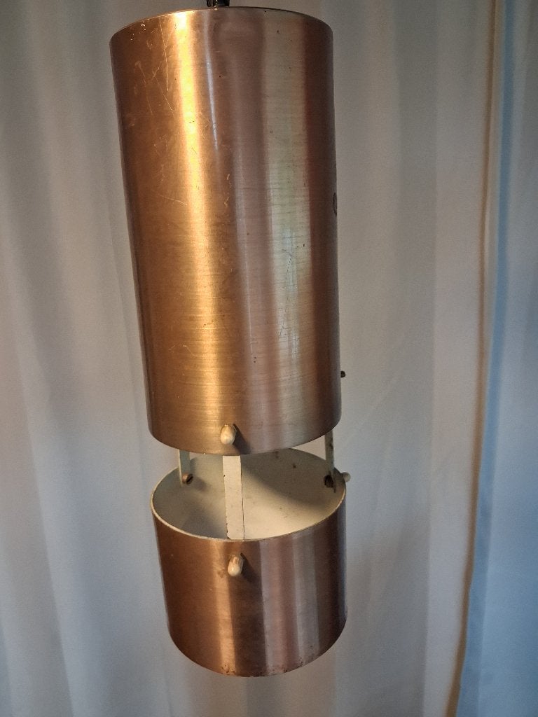 Retro jaren 60 hanglamp, vintage lamp, Ophalen, Gebruikt, Metaal