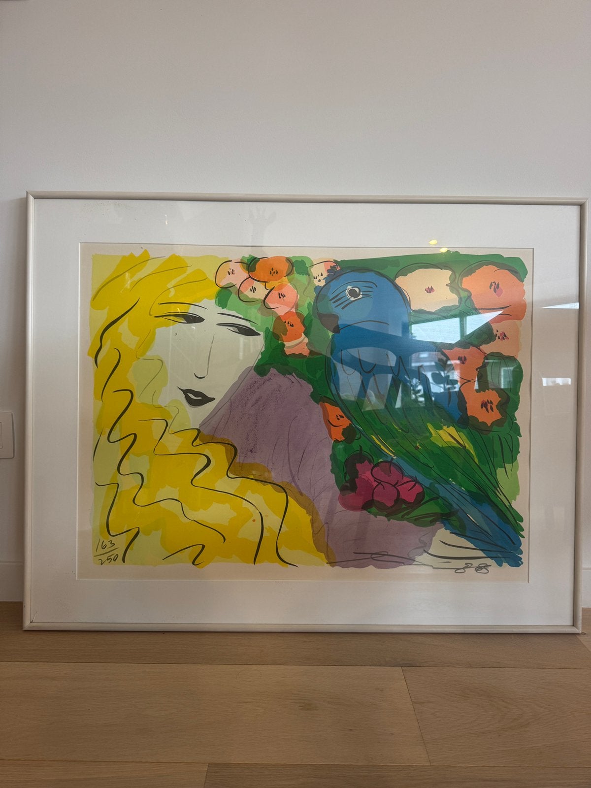 Walasse Ting - Venus and Ara, Antiquités & Art, Avec certificat d'authenticité, Enlèvement, Lithographie