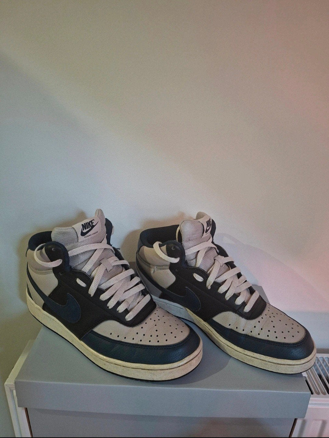 Nike - Court Vision Mid Next Nature, Blauw, Nike, Ophalen of Verzenden, Zo goed als nieuw