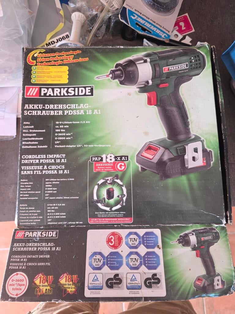 Parkside visseuse a chocs sans fil 18V, Enlèvement