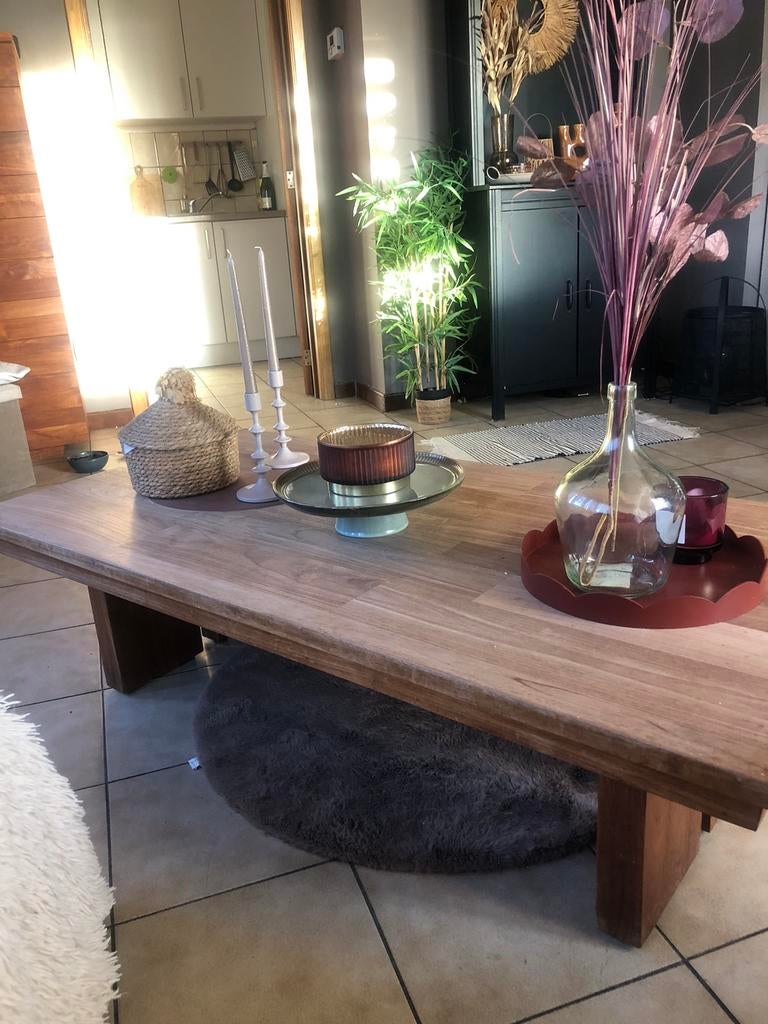 Table basse en bois de teck, Maison & Meubles, Enlèvement, Comme neuf, Teck