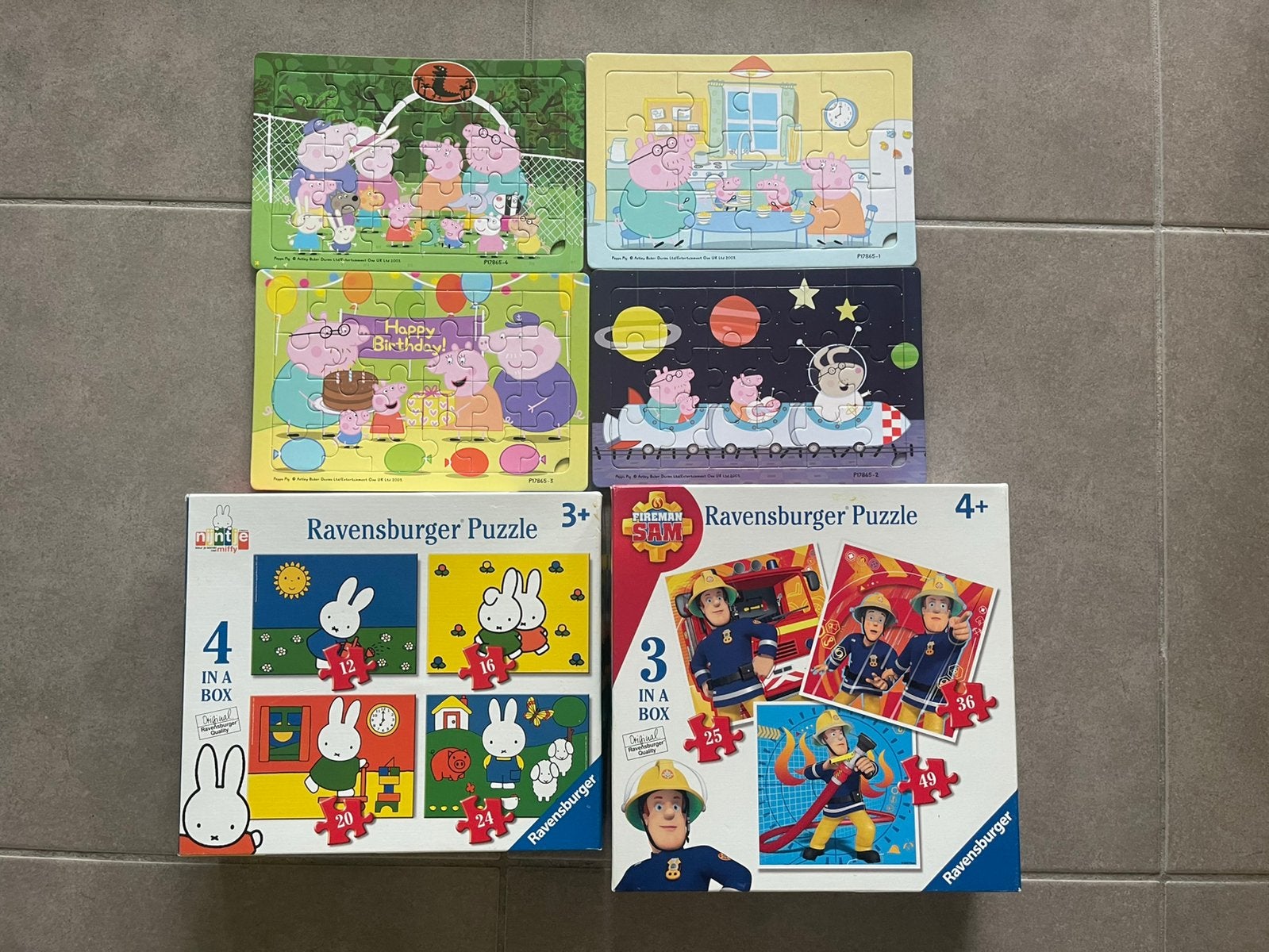 Pakket kinderpuzzels Ravensburger Peppa Pig, Kinderen en Baby's, Ophalen, Zo goed als nieuw