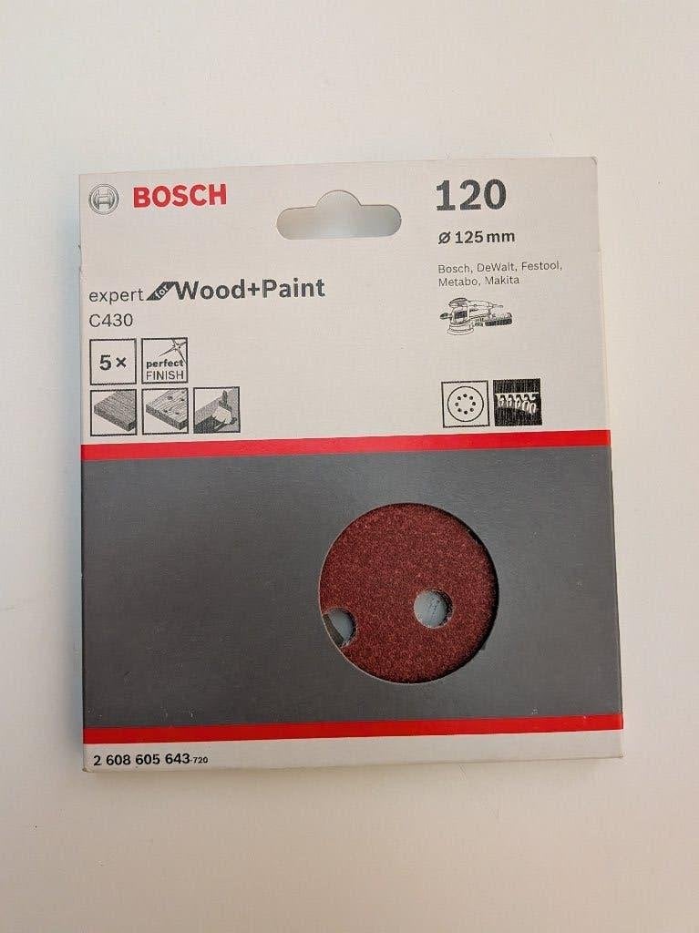 Bosch schuurpapier C430 125mm korrel 120, Ophalen of Verzenden, Nieuw, Excentrische schuurmachine