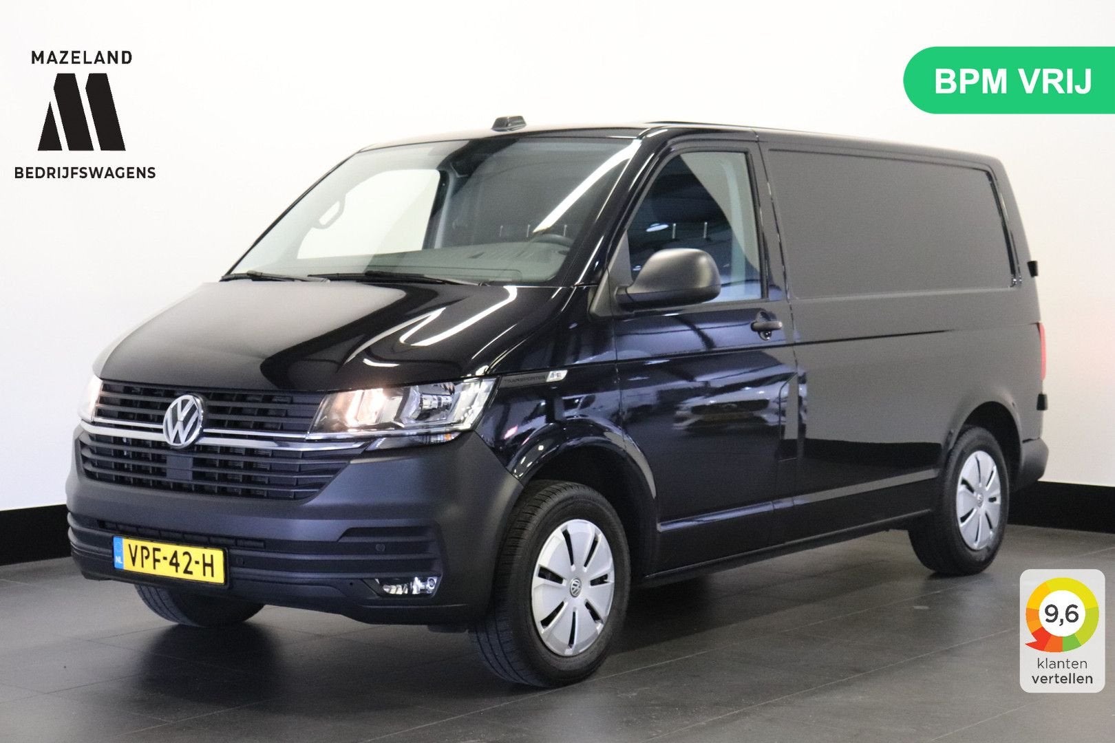 Volkswagen Transporter 2.0 TDI 150PK Automaat EURO 6 - Airco, Auto's, Automaat, Zwart, Bedrijf, Diesel