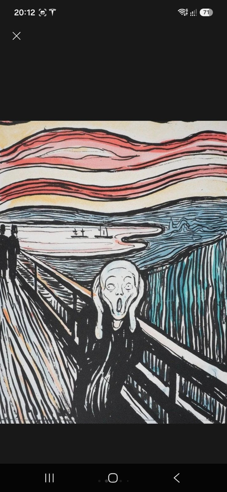 Edvard Munch, zeefdruk, HC, Antiek en Kunst, Gesigneerd, Ophalen of Verzenden, Abstract, Zeefdruk