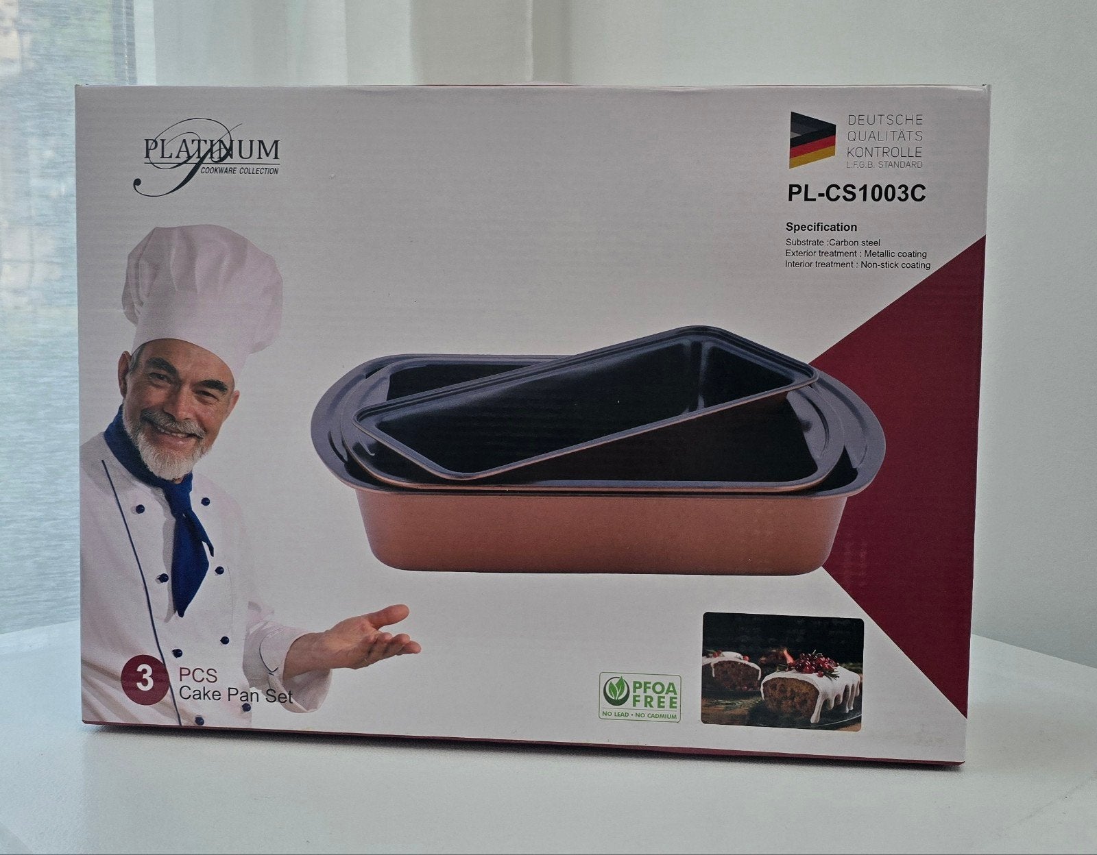 Platinum Bakvormenset (3-delig/Cake & Brood)–HELEMAAL NIEUW, Elektronische apparatuur, Broodroosters, Ophalen