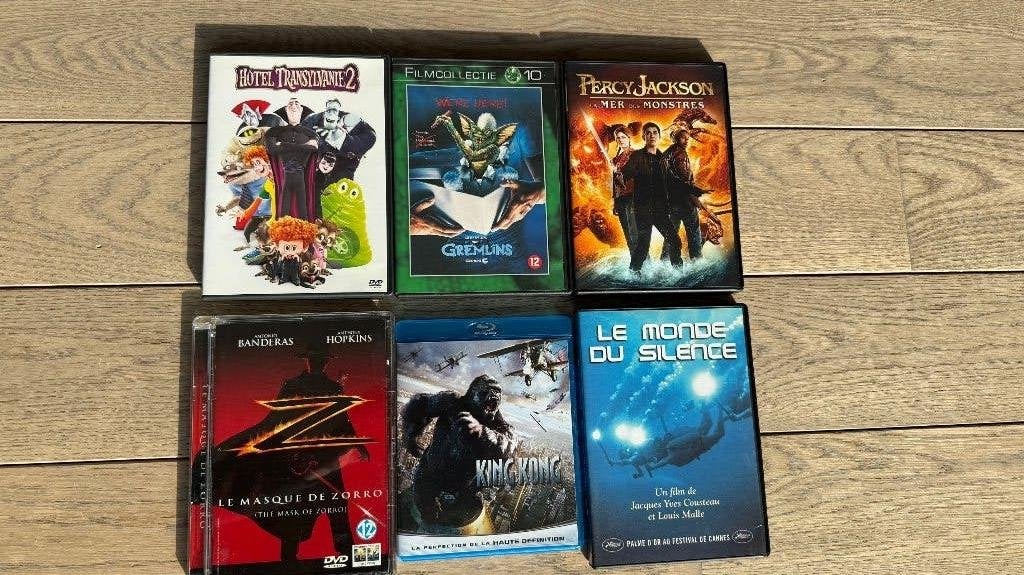 Le Masque de Zorro, King Kong, Gremlins, Cousteau - DVD, Action, Enlèvement ou Envoi, Néerlandais, Néerlandais